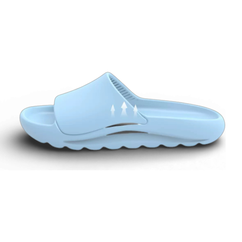 Arch-supporting shock-absorbing slippers