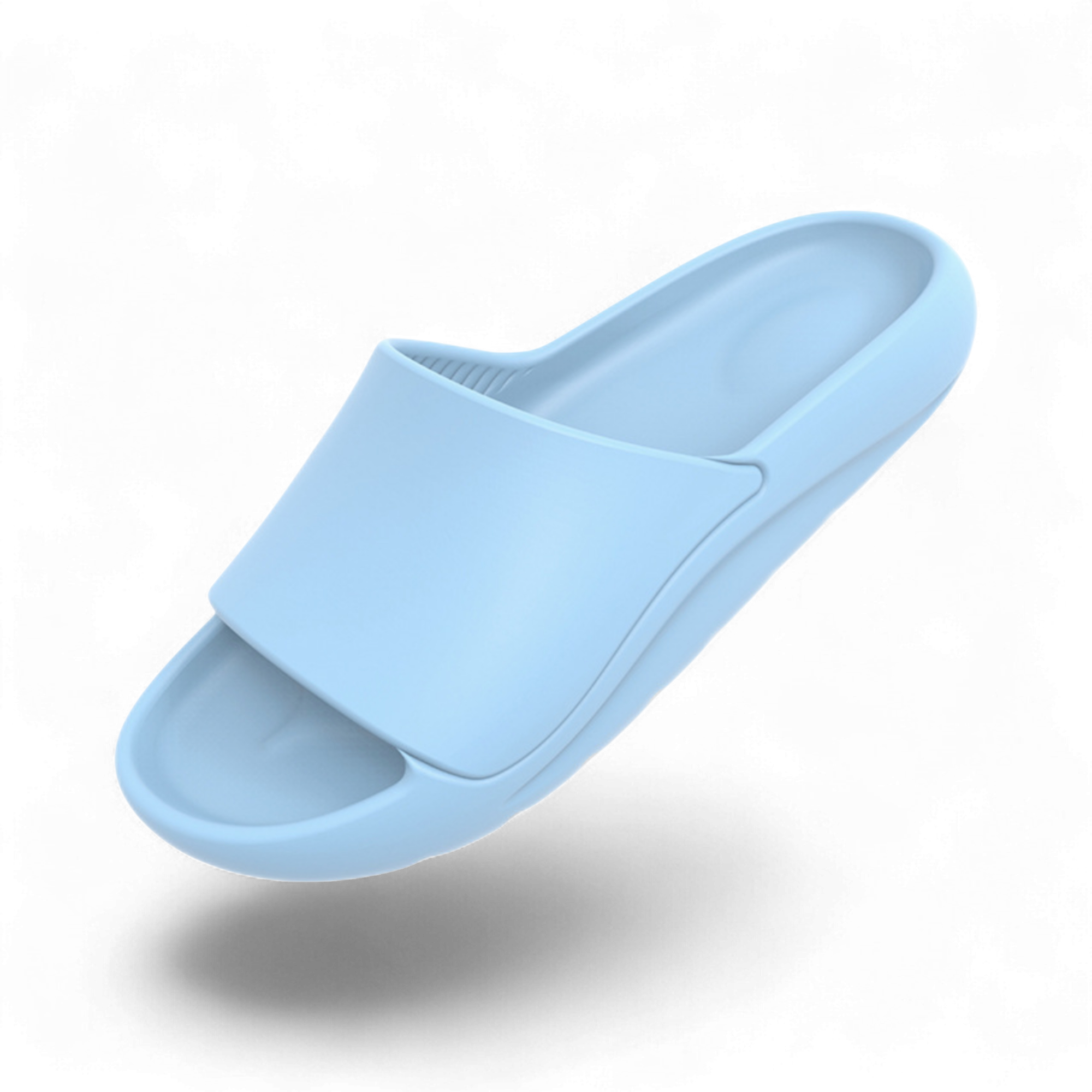 Arch-supporting shock-absorbing slippers