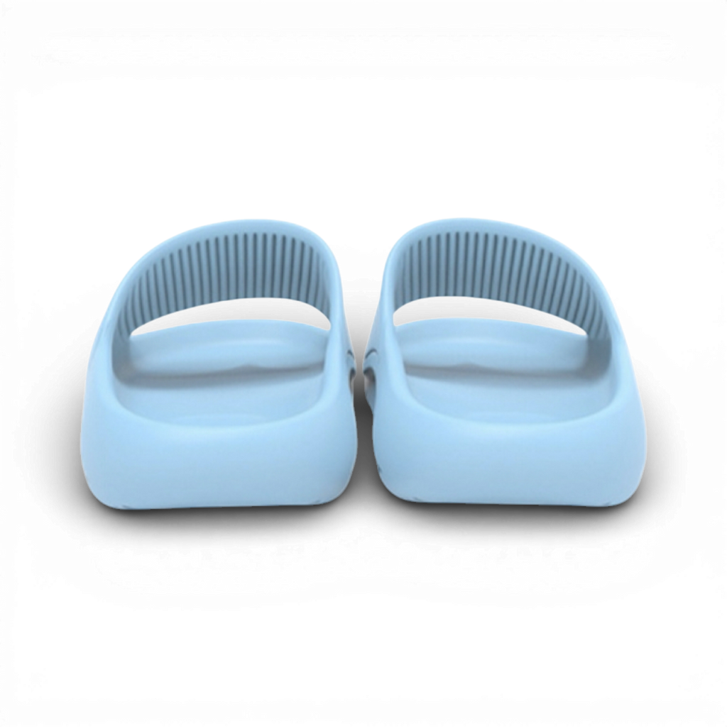 Arch-supporting shock-absorbing slippers