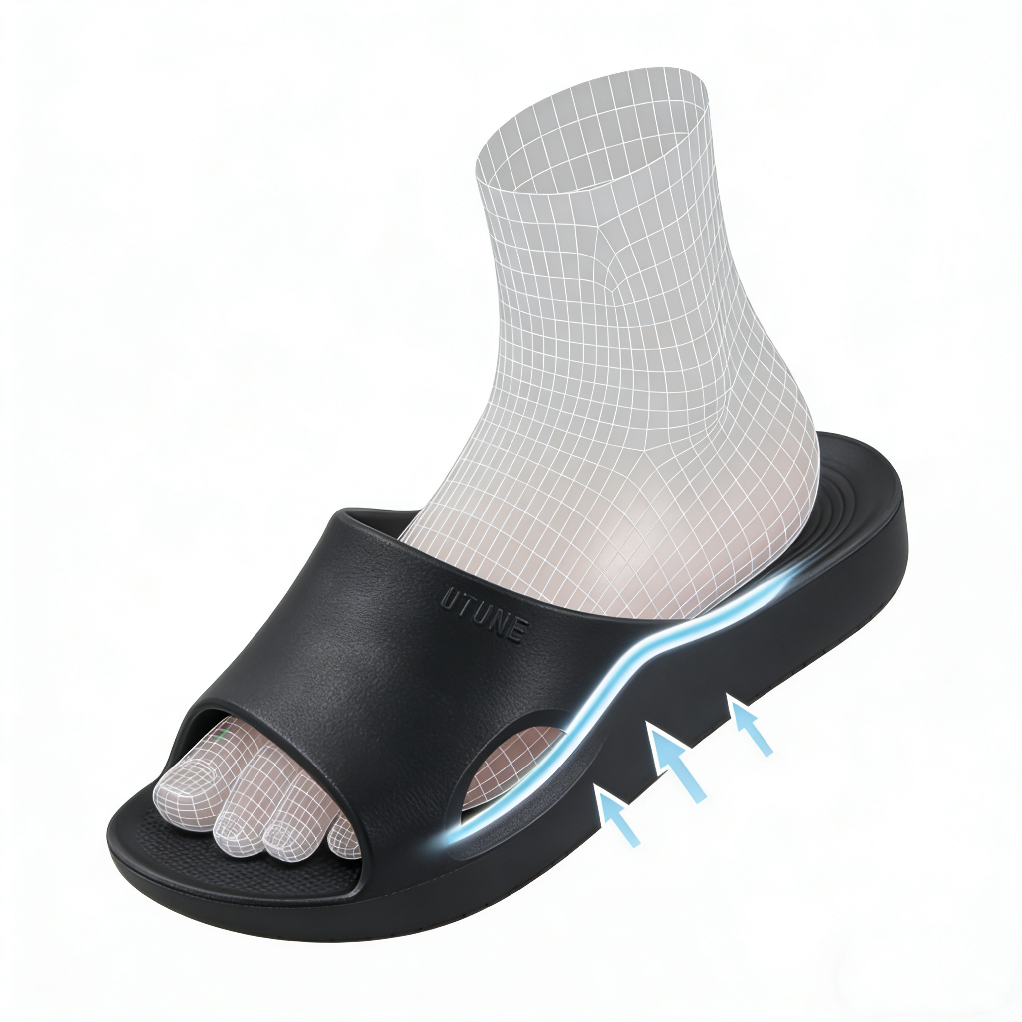 Arch-supporting EVA anti-slip slippers